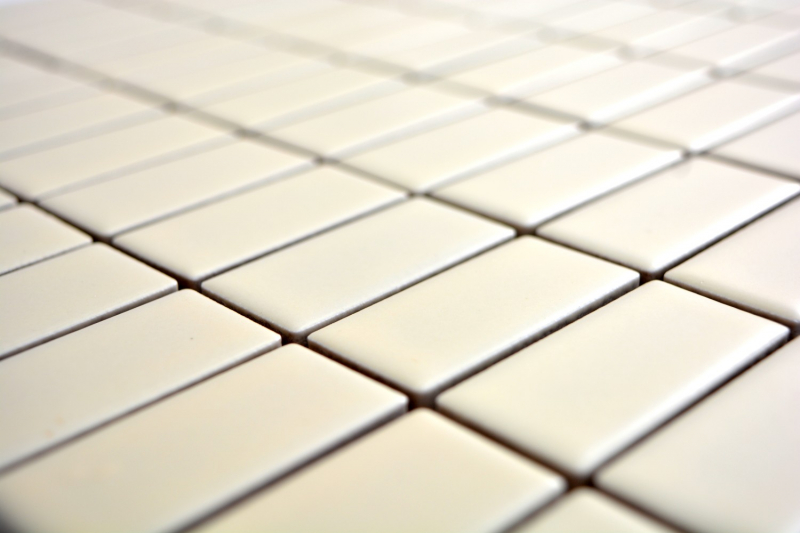 Muestra de mano mosaico cerámica barras beige mate azulejo WC azulejo de baño MOS24D-1911_m