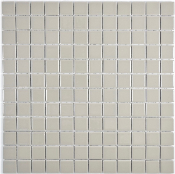 Muestra de mano mosaico azulejo SLUDGE SILK GREY GLOSSY azulejo backsplash cerámica BAÑO MOS18D-2401_m
