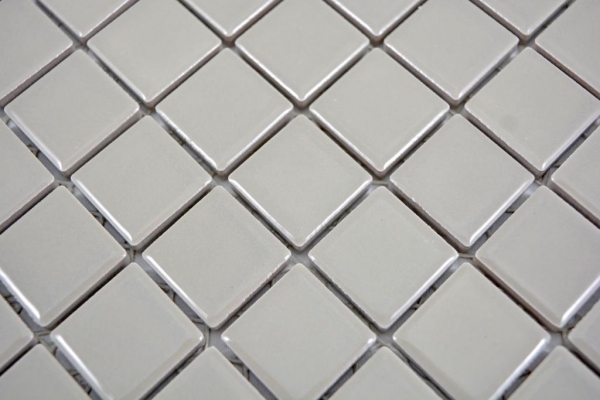 Muestra de mano mosaico azulejo SLUDGE SILK GREY GLOSSY azulejo backsplash cerámica BAÑO MOS18D-2401_m