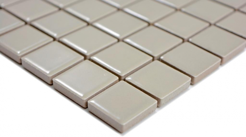 Muestra de mano mosaico azulejo SLUDGE SILK GREY GLOSSY azulejo backsplash cerámica BAÑO MOS18D-2401_m