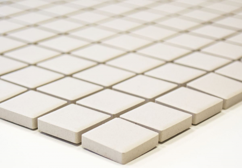 Muestra de mano azulejo mosaico cerámica beige claro sin esmaltar plato de ducha azulejo de suelo MOS18B-1211-R10_m