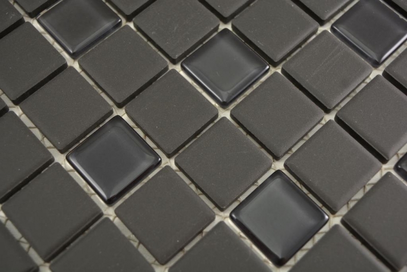 Muestra de mano azulejo mosaico cerámica marrón sin esmaltar azulejo de pared azulejo de baño MOS18-CU050_m