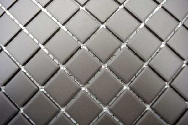 Muestra de mano azulejo mosaico cerámica gris sin esmaltar plato de ducha azulejo de suelo MOS18B-0211-R10_m