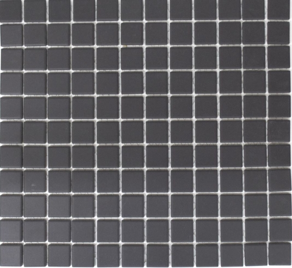 Muestra de mano azulejo mosaico cerámica grafito negro sin esmaltar plato de ducha azulejo de suelo MOS18B-0311-R10_m