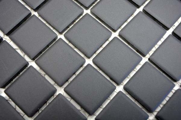 Muestra de mano azulejo mosaico cerámica grafito negro sin esmaltar plato de ducha azulejo de suelo MOS18B-0311-R10_m