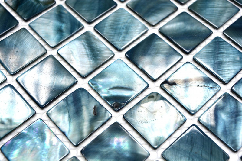 Madre de la perla mosaico concha mosaico azul gris azulejo backsplash pared de la cocinaMOS150-SM2582