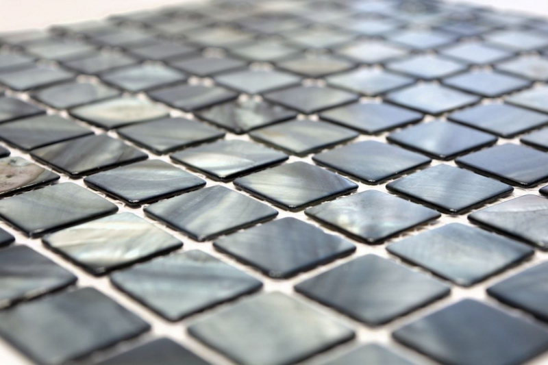 Madre de la perla mosaico concha mosaico azul gris azulejo backsplash pared de la cocinaMOS150-SM2582