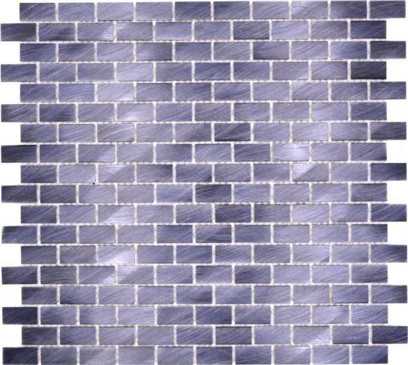 Mosaico de aluminio ladrillo negro backsplash pared de la cocina MOS48-0304