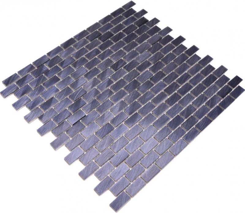 Mosaico de aluminio ladrillo negro backsplash pared de la cocina MOS48-0304