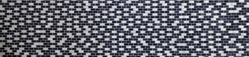 Mosaico de aluminio ladrillo negro backsplash pared de la cocina MOS48-0208