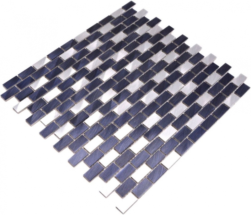 Mosaico de aluminio ladrillo negro backsplash pared de la cocina MOS48-0208