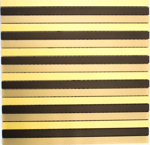 Muestra de mano mosaico azulejo aluminio varillas aluminio negro bronce oro azulejo backsplash cocina MOS49-B301_m