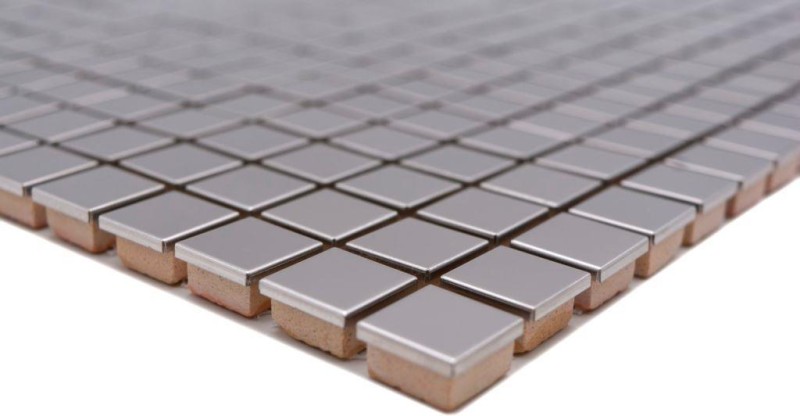 Acero inoxidable azulejo de mosaico de plata brillante azulejo backsplash pared de la cocina MOS129-15G