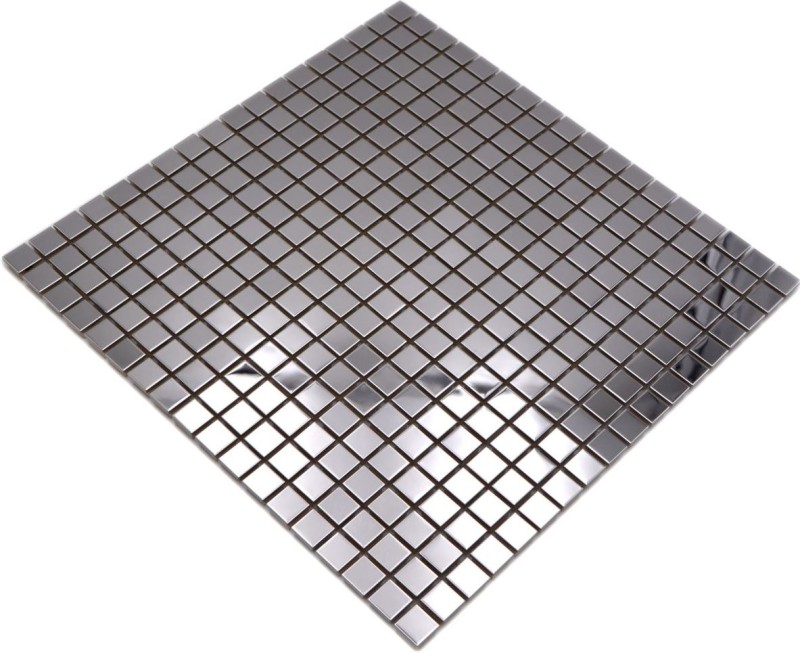 Acero inoxidable azulejo de mosaico de plata brillante azulejo backsplash pared de la cocina MOS129-15G