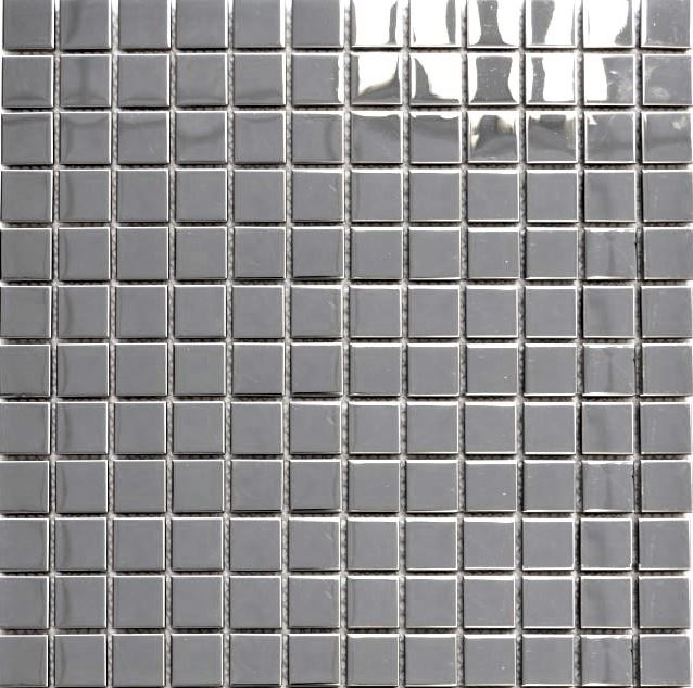 Acero inoxidable azulejo de mosaico de plata brillante azulejo backsplash pared de la cocina MOS129-23G