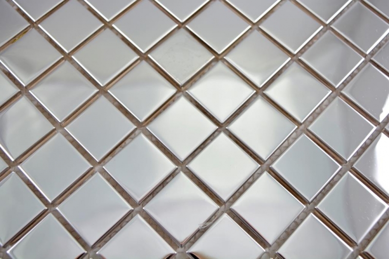 Acero inoxidable azulejo de mosaico de plata brillante azulejo backsplash pared de la cocina MOS129-23G