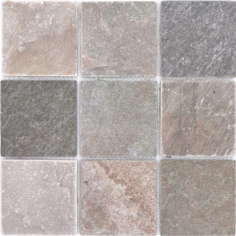 Cuarcita piedra natural mosaico azulejo beige gris pared piso ducha cocina splashback azulejo backsplash baño - MOS36-0210