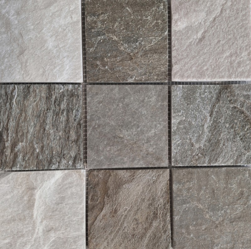 Cuarcita piedra natural mosaico azulejo beige gris pared piso ducha cocina splashback azulejo backsplash baño - MOS36-0210