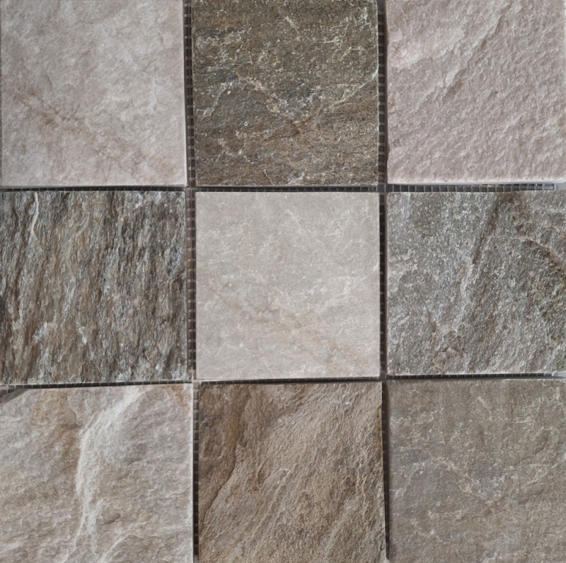 Cuarcita piedra natural mosaico azulejo beige gris pared piso ducha cocina splashback azulejo backsplash baño - MOS36-0210