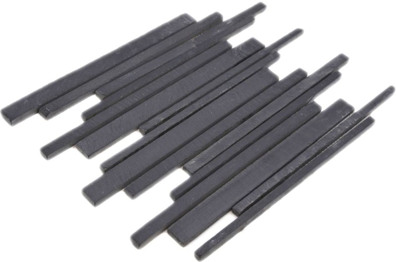 Muestra de mano mosaico azulejo pizarra piedra natural varillas pizarra revestimiento de pared revestimiento de pared negro MOS34-0225_m