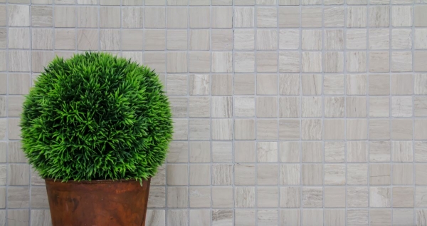 Mármol mosaico azulejo piedra natural gris claro raya gris mirada ducha pared piso - MOS42-0204