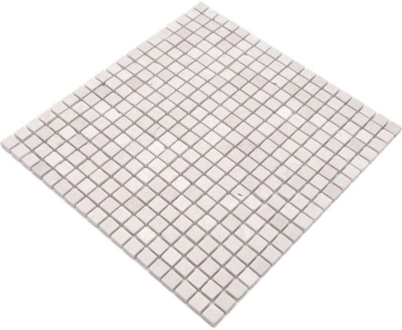 Mármol piedras de mosaico de piedra natural crema beige claro mini cuadrado - MOS38-0104