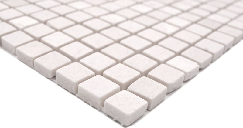 Mármol piedras de mosaico de piedra natural crema beige claro mini cuadrado - MOS38-0104