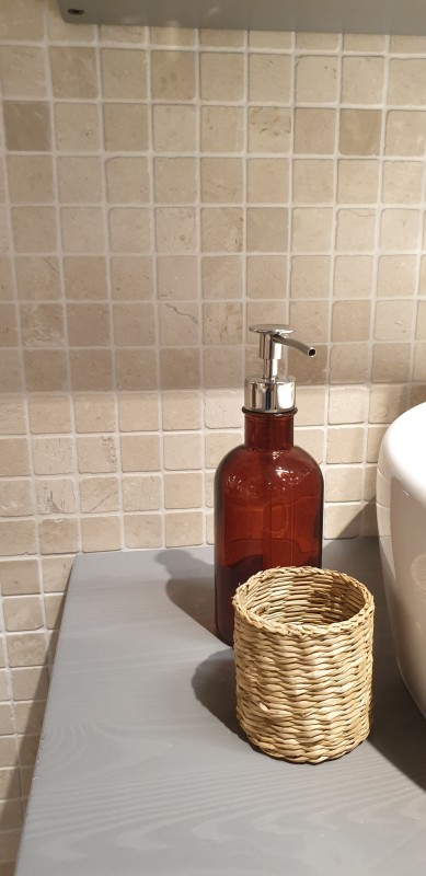 Mármol mosaico de azulejos de piedra natural crema claro beige marfil backsplash cocina cuarto de baño aseo - MOS42-0104