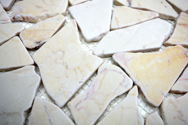 Muestra de mano mosaico azulejo mármol piedra natural cantera ciot dorado crema pulido estructura MOS44-30-2807_m