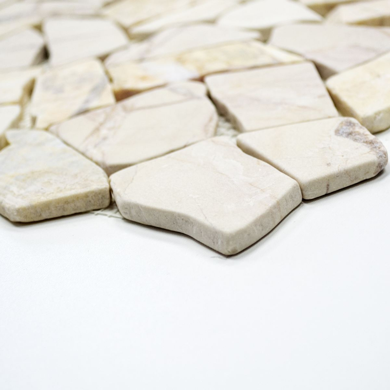 Muestra de mano mosaico azulejo mármol piedra natural cantera ciot dorado crema pulido estructura MOS44-30-2807_m