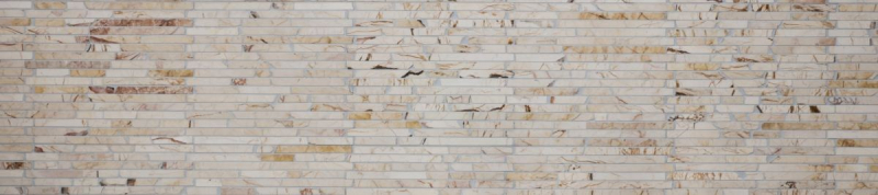 Muestra de mano mosaico azulejo mármol piedra natural Ladrillo dorado crema pulido estructura MOS40B-2807_m