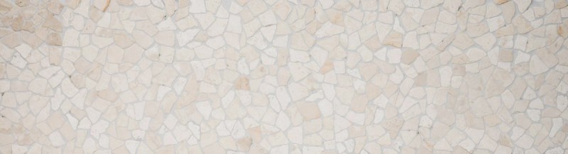 Mosaico de mármol de cantera de piedra natural de color beige claro marfil azulejo poligonal splashback paneles de pared - MOS44-30-100