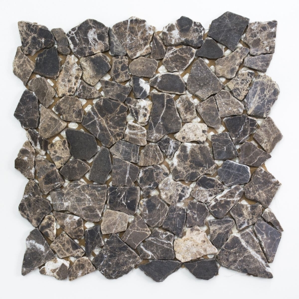 Muestra de mano mosaico azulejo mármol piedra natural beige cantera Ciot Castanao MOS44-30-180_m