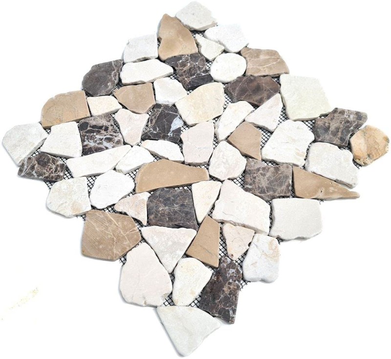 Mármol cantera piedra natural beige marrón poligonal Castanao Crema azulejo backsplash pared revestimiento - MOS44-30-190