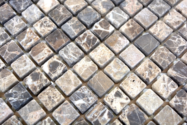 Muestra de mano mosaico azulejo mármol piedra natural beige Castanao MOS38-1313_m