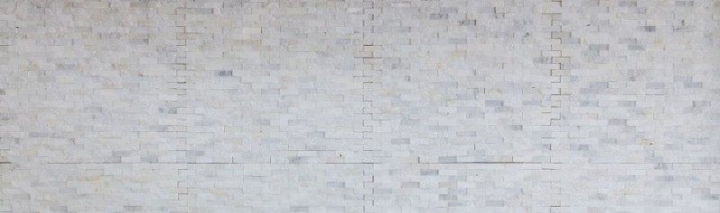 Mármol azulejo de mosaico de piedra natural de ladrillo de la pared de bonos blanco 3D óptica azulejo de la pared WC - MOS40-3D11