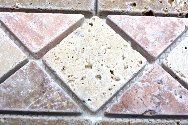Borde Travertino piedra natural beige rojo marrón borde 12,5x30,5x1 Plutón MOSBOR-60204_f