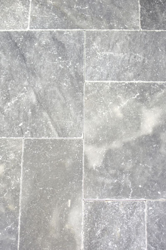 Azulejo de mármol piedra natural Bardiglio gris claro antracita azulejo de piedra natural Roman bond aspecto antiguo suelo de baldosas de cocina - MOSF-45-40000