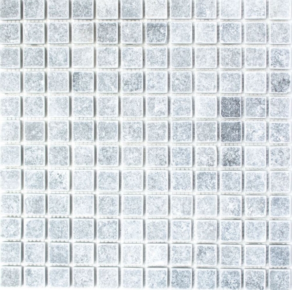 Muestra de mano mosaico azulejo mármol piedra natural gris claro Bardiglio Antique Marble MOS40-40023_m