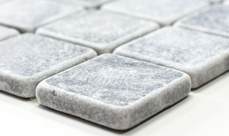 Mármol azulejo de mosaico de piedra natural luz gris antracita mezcla backsplash - MOS40-40048
