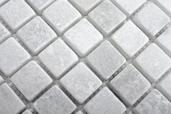 Mármol azulejo de mosaico de piedra natural Ibiza blanco gris claro crema backsplash ducha pared piso baño - MOS40-42023