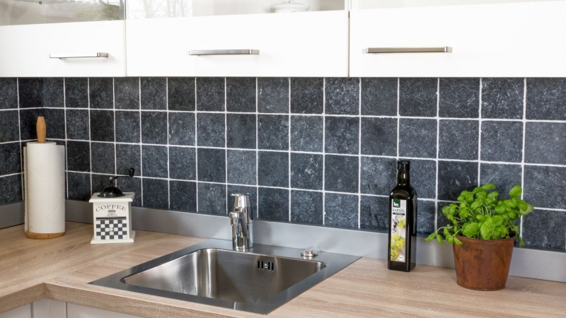 Azulejo mármol piedra natural nero negro antracita gris oscuro piedra natural aspecto antiguo azulejo suelo cocina pared - MOSF-45-46093