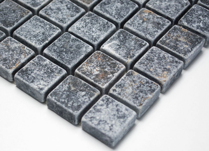 Muestras de mano mosaico mármol piedra natural negro Nero Antique Marble MOS36-0306-A_m