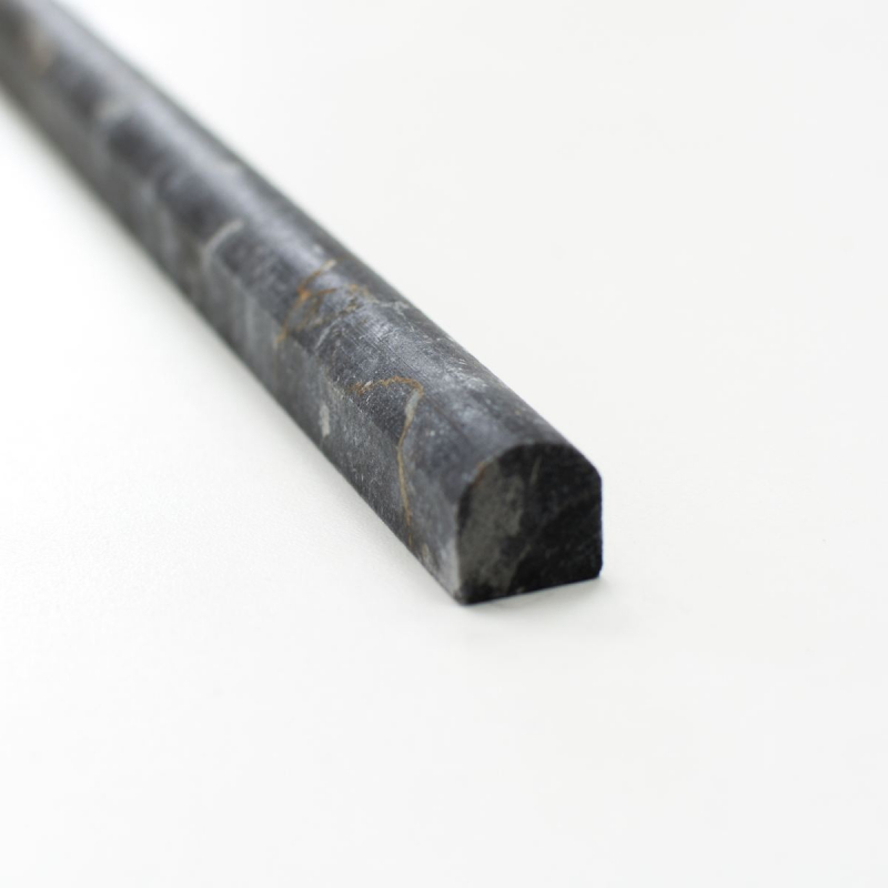 Borde de mármol piedra natural nero negro antracita gris oscuro perfil lápiz aspecto antiguo pared cocina piso - MOSPENC-43315