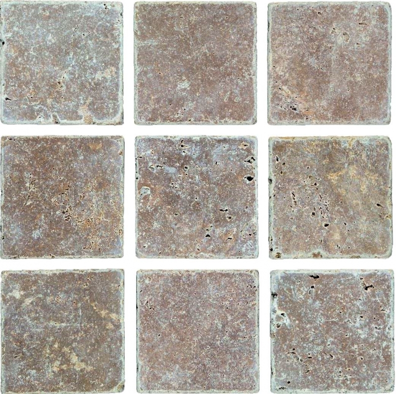 Azulejo Travertino piedra natural Noce nogal marrón azulejo de piedra natural aspecto antiguo plato de ducha pared de ducha cocina azulejo - MOSF-45-46116