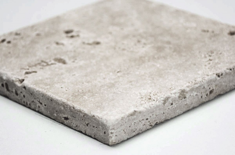 Azulejo Travertino piedra natural Chiaro beige crema azulejo de piedra natural aspecto antiguo plato de ducha pared de ducha cocina azulejo - MOSF-45-46079