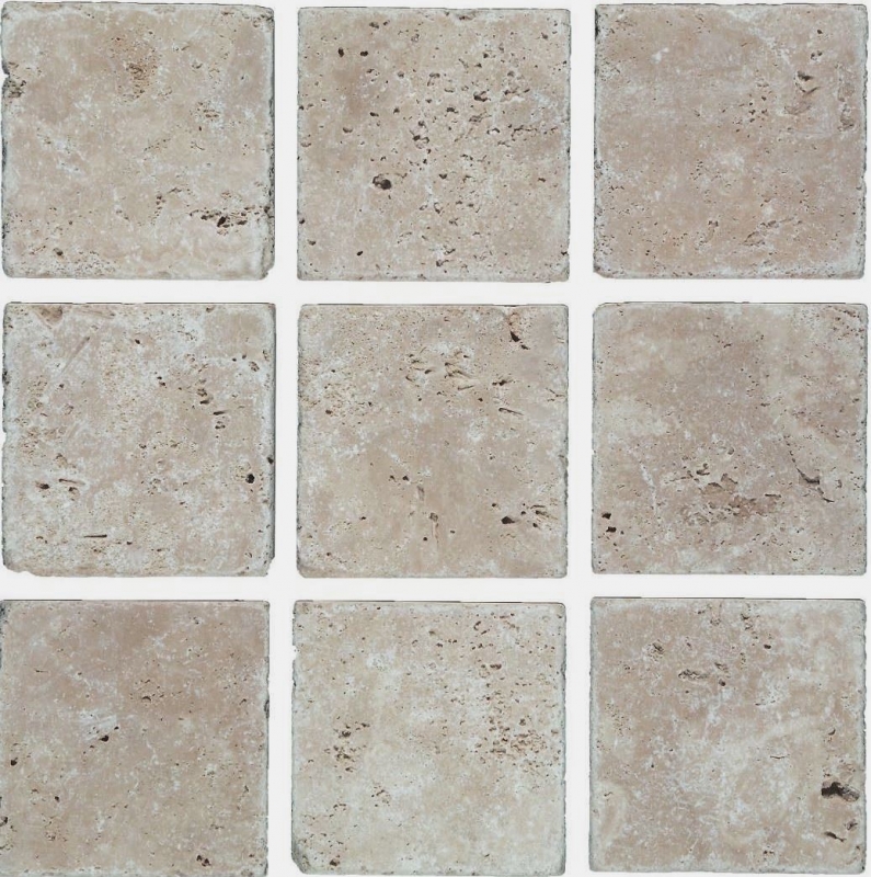 Azulejo Travertino piedra natural Chiaro beige crema azulejo de piedra natural aspecto antiguo plato de ducha pared de ducha cocina azulejo - MOSF-45-46079