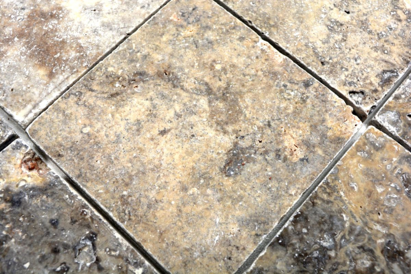 Azulejo Travertino piedra natural plata blanco gris claro piedra natural azulejo plata aspecto antiguo plato de ducha azulejo de pared cocina - MOSF-45-47010