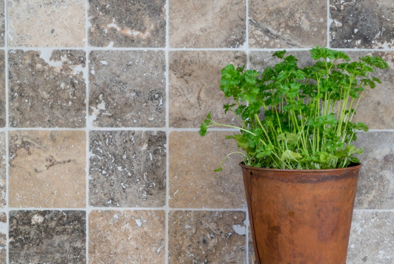 Azulejo Travertino piedra natural plata blanco gris claro piedra natural azulejo plata aspecto antiguo plato de ducha azulejo de pared cocina - MOSF-45-47010