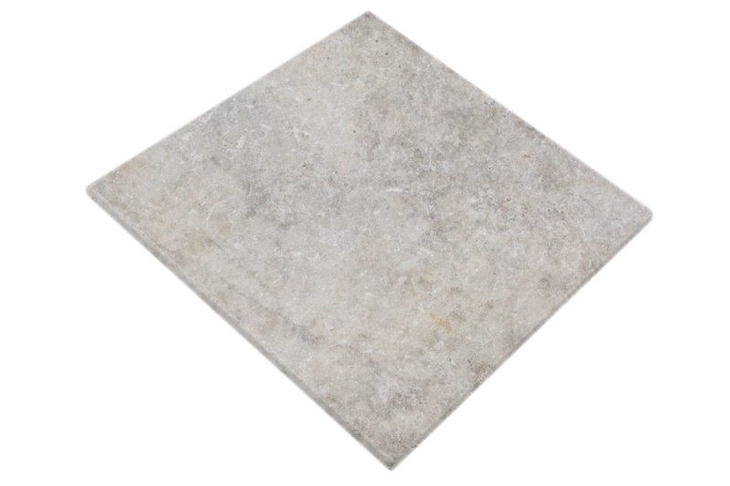 Azulejo Travertino piedra natural plata blanco gris claro azulejo de piedra natural plata aspecto antiguo azulejo de suelo azulejo de pared cocina - MOSF-45-47030